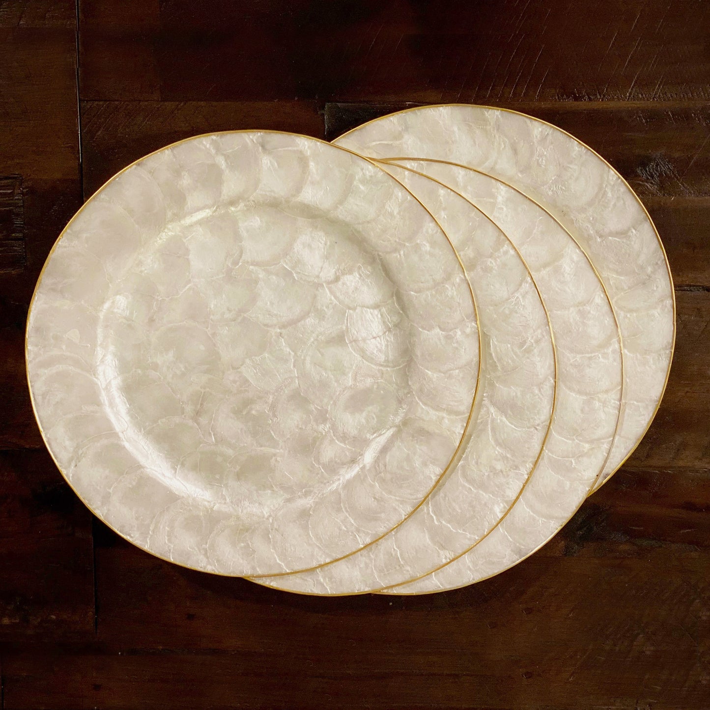 DIWANG Capiz Charger Plates (Set of 4)