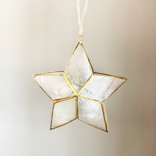 TALA Capiz Star Holiday Ornament (Set of 6)