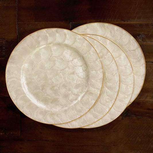 DIWANG Capiz Charger Plates (Set of 4)